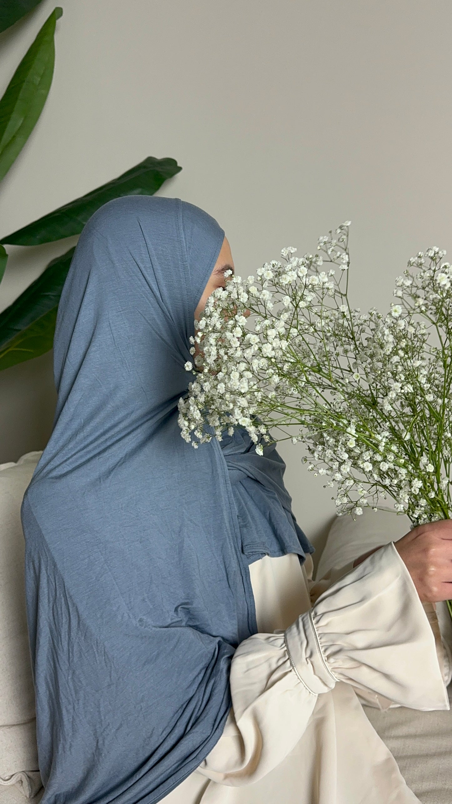 BAMBOO JERSEY SCARF - Sky Blue