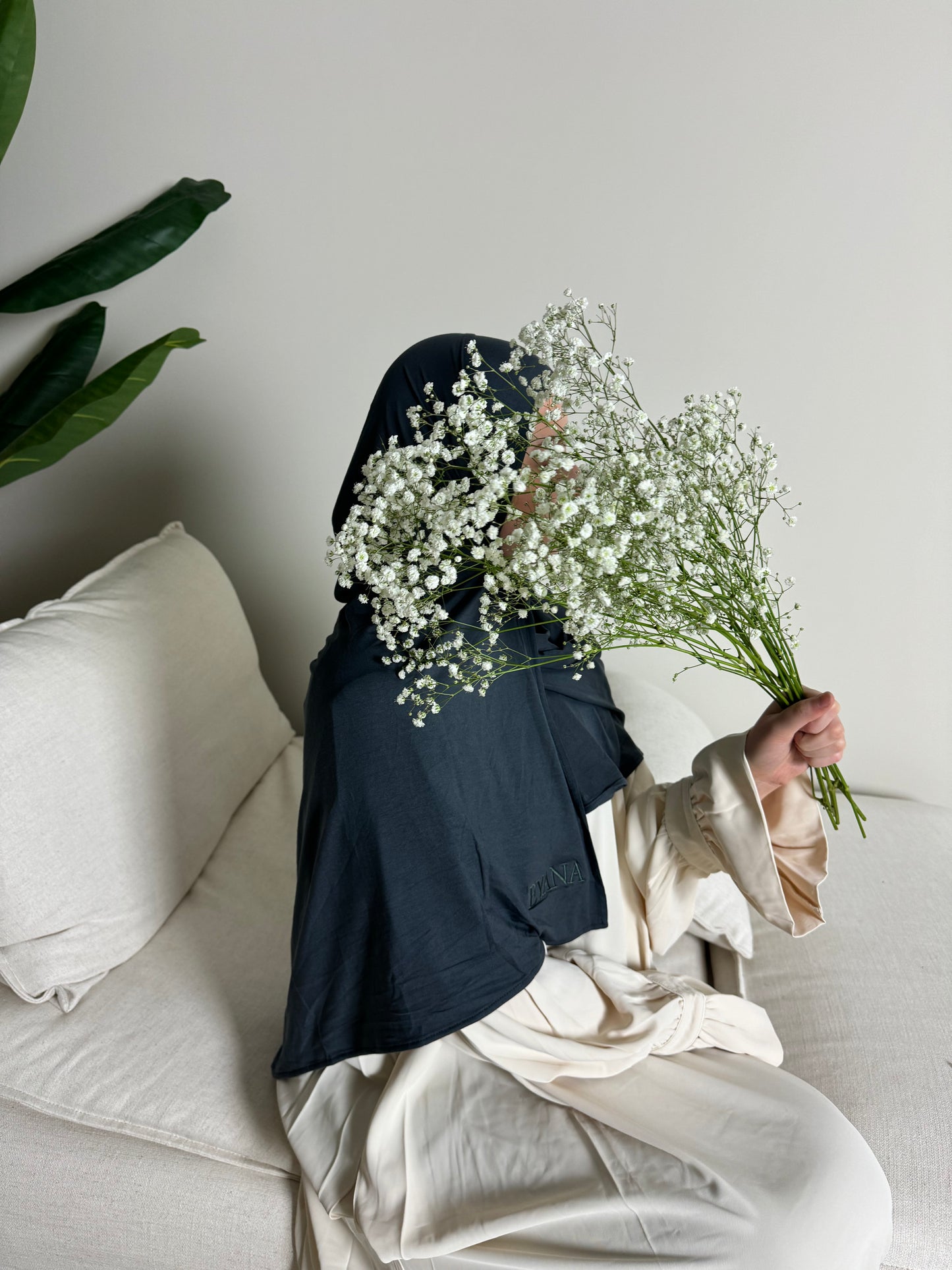 BAMBOO JERSEY SCARF - Charcoal Grey
