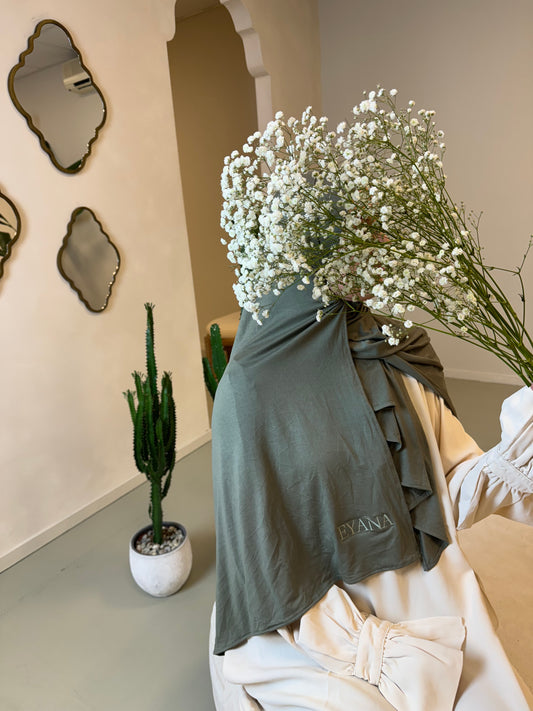 BAMBOO JERSEY SCARF - Army Green