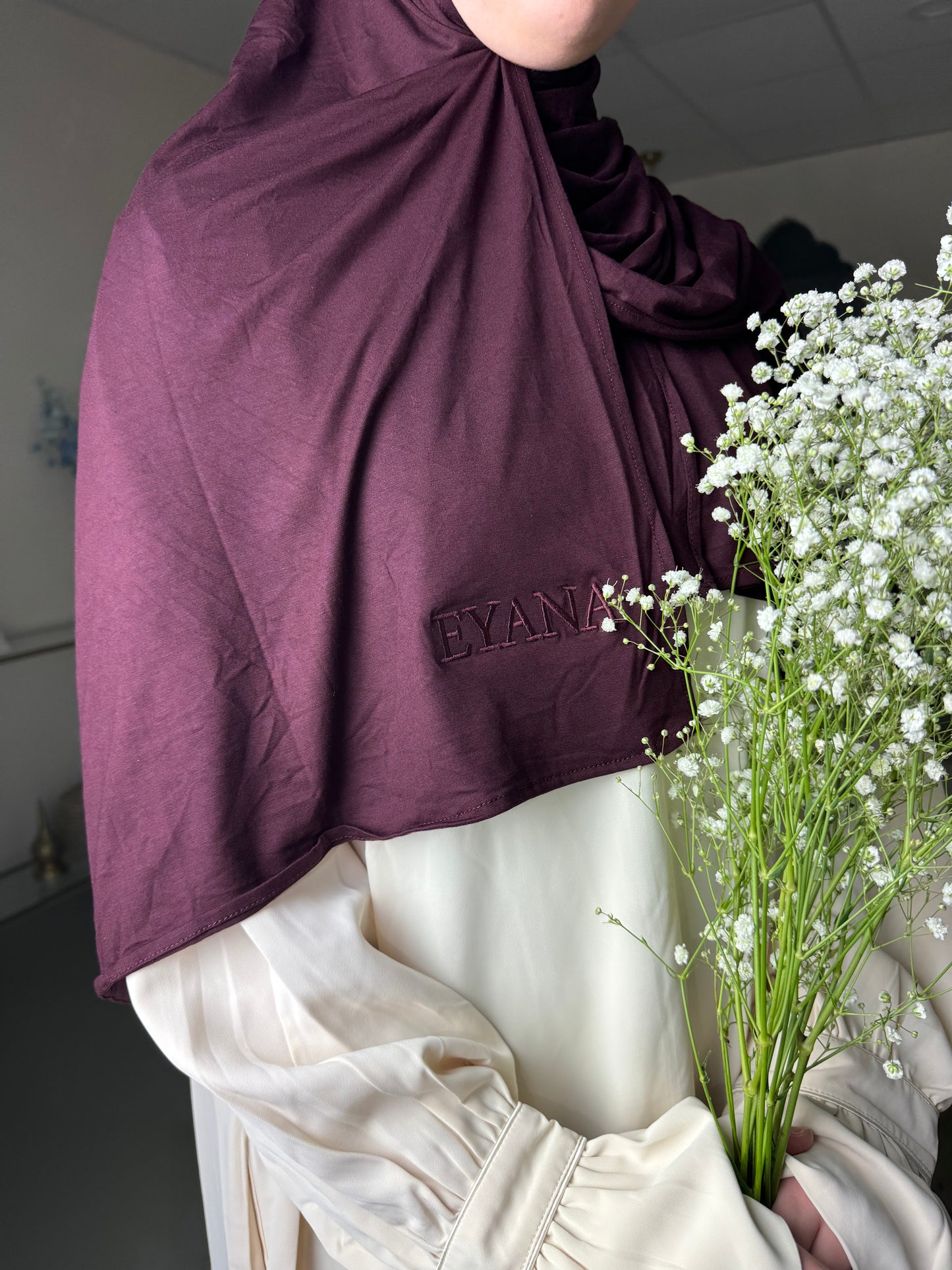 BAMBOO JERSEY SCARF - Cherry Red